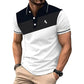 Men’s Premium Color Block Polo Shirt – Short Sleeve Casual & Smart Fit Tee