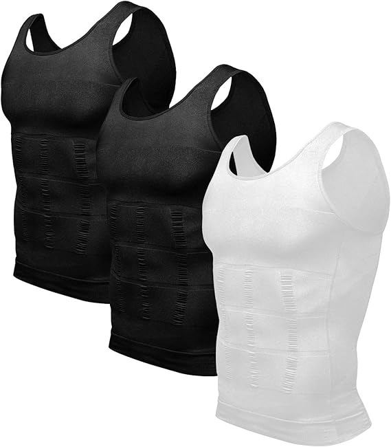 Mens Slimming Body Shaper Compression Tank Top Undershirt Shapewear