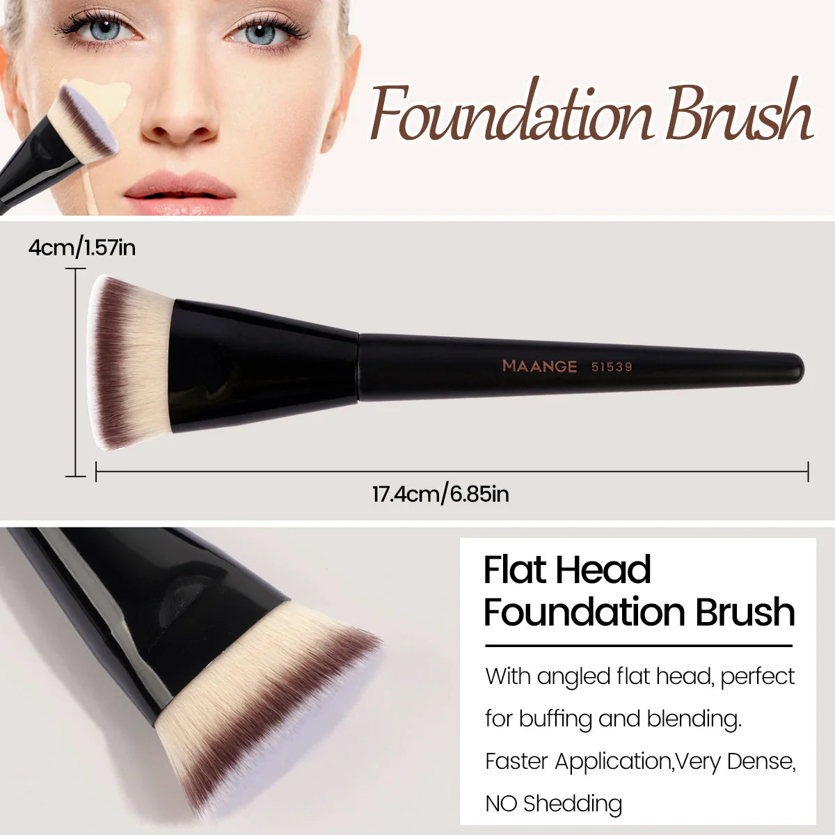 MAANGE 3pcs Makeup Brush Set