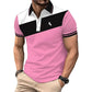 Men’s Premium Color Block Polo Shirt – Short Sleeve Casual & Smart Fit Tee